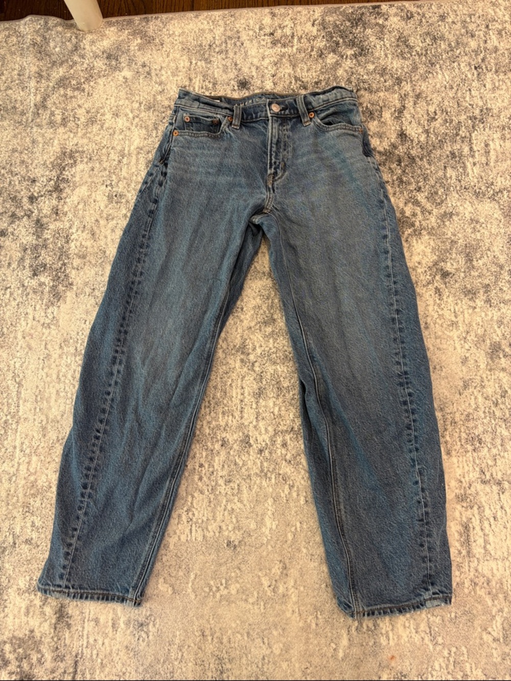 American Eagle Outfitters Men's Dark Blue Relaxed Jeans